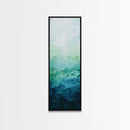Gradient Watercolor Framed Canvas Print in Green and Blue, Sage Green Wall Art, Minimalist Art, Bedroom Art, Living Room Art