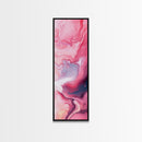 Pink Marble Abstract Framed Canvas Print Modern Light Pink Wall Art Moody Therapy Dorm Decor or Yoga Art