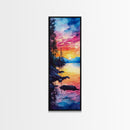 Framed Canvas Print Sunset Reflection Lake Tahoe Art Coastal Decor Nautical Painting Rustic Wall Art Living Room Art Christmas Gift