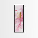 Pink Fountain Pens Canvas Print Whimsical Art Writer’s Gift Minimalist Art Living Room Decor Unique Office Wall Art Illustration
