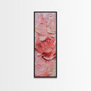 Abstract Pink Rose Textured Canvas Print, Light Pink Botanical Wall Art, Rose Painting Bedroom Art, Minimalist Floral Artwork