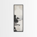 Tranquil Coastal Rocks Canvas Print Nautical Wall Art Minimalist Art Seascape Art Bedroom or Living Room Rustic Coastal Decor Piece