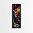 Vibrant Cocktail Glass Framed Canvas Print | Espresso Martini Wall Art | Whimsical Art | Living Room Art | Modern Decor | Kitchen Artwork