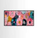 Retro Vinyl Records Canvas Print Lofi Art Chicano Wall Art Skinny Wall Art Living Room Decor Music Gift Idea Bedroom Art