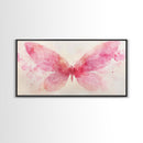 Pink Butterfly Canvas Print Whimsical Art Light Pink Wall Art Angel Art Prints Above Bed Wall Art Bedroom Decor Gift Idea