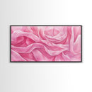 Soft Rose Canvas Print, Light Pink Abstract Art of Petals with Minimalist Style, Feminine Wall Decor for Living Room or Bedroom
