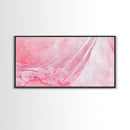 Wedding Veil Pink Abstract Art Canvas Print, Light Pink Wabi Sabi Art Wall Decor, Romantic Bedroom Art Unique Gift Idea