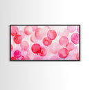 Pink Balloon Canvas Print - Light Pink Wall Art Boho Birthday Celebration Art Minimalist Decor Living Room Horizontal Art