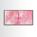 Vintage Chandelier Canvas Print in Soft Pink, Elegant Rustic Wall Art with Wabi Sabi Aesthetic, Perfect Guest Room or Living Room Art