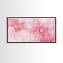 Intricate Lace Pattern Framed Canvas Print, Sacred Geometry Art, Light Pink Abstract Wall Art, Feminine and Minimalist Home Decor