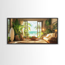 Surfside View Canvas Print Coastal Cowgirl Wall Art Tropical Beach Room Decor Nautical Wall Art Living Room Art Farmhouse Art Gift Idea