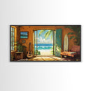 Ocean Retreat Canvas Print Coastal Decor Rustic Nautical Wall Art Above Sofa Art Tropical Beach Room Art Farmhouse Art Gift Idea