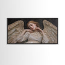 Sleeping Angel Peace Canvas Print Featuring Angel Art Prints and Wabi Sabi Art Perfect Bedroom Wall Art Above Bed Wall Decor