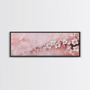 Cherry Blossom Branch Canvas Print, Light Pink Wall Art, Botanical Art, Bedroom Decor, Spring Floral Art, Rustic Wall Art