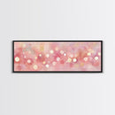 Framed Canvas Print of Light Pink Abstract Art with Geometric Circles Perfect as Dorm Wall Art or Minimalist Bedroom Wall Decor