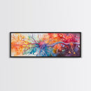 Neurons Framed Canvas Print Science Art Abstract Brain Art Whimsical Modern Wall Decor Perfect for Study Therapy Office Living Room