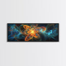 Fiery Blossom Framed Canvas Print Blossom Painting Artwork Nature-Inspired Wall Art Living Room Horizontal Decor