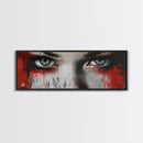 Moody Abstract Canvas Print Framed, Dark Romance Painting Wall Art, Unique Portrait Artwork Gift Idea Modern Home Decor Accent