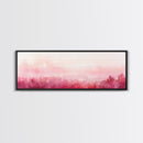 Light Pink Canvas Print Abstract Landscape Painting Horizontal Pastel Minimalist Boho Living Room Art Wabi Sabi Modern Wall Decor