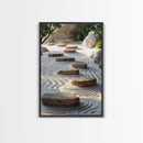 Zen Garden Path Canvas Print Minimalist Zen Wall Art Wabi Sabi Decor Zen Inspired Artwork Rustic Decor Above Bed Wall Art