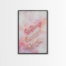 Elegant Floral Hair Accessories Canvas Print, Whimsical Art, Feminine Wall Art, Pink Abstract Art, Light Pink Wall Art, Bedroom Decor