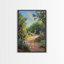 Serene GardenPath Canvas Print Southwest Wall Art Rustic Decor Above Bed Art Farmhouse Wall Art Gift Idea Landscape Painting