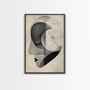 Golden Ratio Inspired Abstract Canvas Print Minimalist Monochrome Wall Art Unique Geometric Home Decor Artistic Gift Design