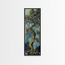 Oak Tree Art, Canvas Print, moody art, botanical prints, farmhouse art, vertical wall art, rustic art, extra wide art, above bed wall art