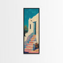Mediterranean, Rustic, Canvas Print, coastal landscape art, farmhouse art, above couch art, wabi sabi art, southwest wall art,gift idea