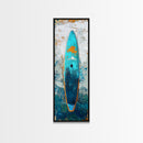 Ocean Paddle, nautical painting, coastal decor, framed canvas print, seascape painting, above bed wall art, rustic art, surf wall art