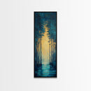 Moody Forest, pine tree art, landscape painting, dark romance painting, nature wall art, forest at dusk painting
