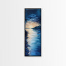Sunset Over Water, Horizon Painting, Moody Art, Coastal Landscape Art, Guest Room Art, Nautical Decor, Canvas Print