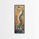 Serpent Art, Mosaic Wall Art, Wild Nature Art, Geometric Wall Art, Boho Art, Living Room Art, Unique Gift Idea, Canvas Print