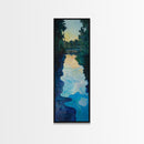 Sunset Reflection, lake Tahoe art, moody art, landscape painting, framed canvas print, vertical wall art, bedroom art