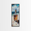 Whiskey Bottle, Espresso Martini Wall Art, Cocktail Art, Moody Art, Rustic Art, Gift Idea for Him, Framed Canvas Print, Bar Wall Art