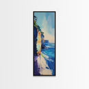Seascape Painting, Coastal Wall Art, Nautical Decor, Ocean Waves Art, Tall Narrow Art, Canvas Print, Rustic Wall Art, Gift Idea