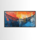 Fisherman’s Net, nautical decor, textured art, abstract painting, ocean painting, southwest wall art, Canvas Print, coastal painting