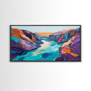 Grand Canyon, Southwest Wall Art, Extra Wide Art, Panoramic Painting, Landscape Painting, Above Bed Wall Art, Canvas Print