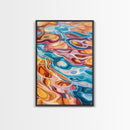 Abstract Swirls, Colorful Wall Art, Canvas Print, Geometric Art, Teal Wall Art, Whimsical Art, Psychedelic Painting, Modern Decor