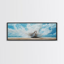 Ocean Wave Explosion Framed Canvas Print Coastal Wall Art, Beach Painting, Modern Seascape, Large Wall Decor, Living Room Artwork