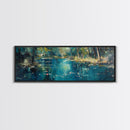Tranquil Pond Reflection Canvas Print Serene Nature Wall Art Peaceful Landscape Home Decor Office Bedroom Gift
