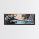 Exotic Palm Oasis Canvas Print Tropical Paradise Wall Art Boho Beach Decor Relaxing Home Accent Bedroom Living Room Gift