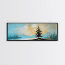 Lone Pine Tree Landscape, Minimalist Mountain Art, Tranquil Nature Scene, Rustic Cabin Wall Art, Modern Neutral Decor, Bedroom Art