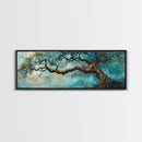 Ancient Oak Tree Framed Canvas Print - Moody Nature Wall Art, Dreamy Landscape Painting, Rustic Living Room Decor, Boho Tree Artwork