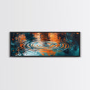 Ripple Effect Painting Abstract Water Reflection Wall Art Tranquil Zen Artwork Fluid Modern Decor Office Canvas Print