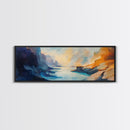 Print Ethereal Canyon Painting Misty River Landscape Wall Art Dreamy Nature Artwork Tranquil Modern Decor Bedroom