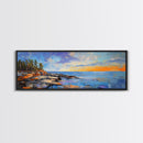 Sunset Coastal Escape Canvas Print, Scenic Ocean Landscape, Nature Wall Art, Beach House Decor, Vibrant Art, Living Room Art