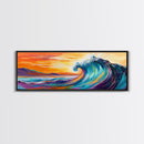 Ocean Wave, Dynamic Seascape Painting, Surfer’s Paradise Art, Coastal Decor, Canvas Print, Living Room Artwork, Beach House Art