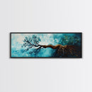 Twisted Roots, Sky Tree, Surreal Nature Art, Canvas Print, Abstract Landscape, Whimsical Wall Decor, Earthy Tones, Nature Inspired Art