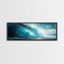 Turquoise Ocean Wave Canvas Print Coastal Photography Wall Art, Large Beach House Decor, Modern Living Room or Office Art, Gift Idea